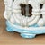 Vintage Italian Glazed Terra Cotta Blue and White Garden Seat For Sale - Image 9 of 11