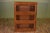 Crafters and Weavers Mission Craftsman Style Oak Barrister Bookcase - 3 Stack - Michael's Cherry For Sale - Image 4 of 5