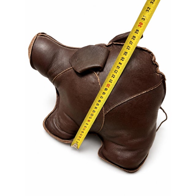 1950s Decorative Leather Pig by Dimitri Omersa, 1950s For Sale - Image 5 of 6