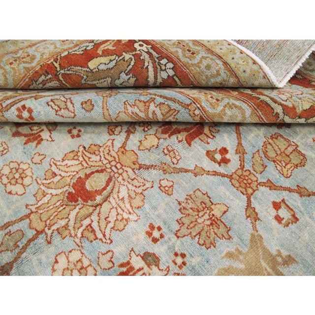 Galerie Shabab Collection Early 20th Century Persian Tabriz Room Size Carpet in Red, Blue, and Grey For Sale - Image 10 of 10