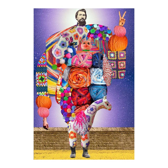 Plate No. 129, Abstract, Collage, Knitting, Men in History For Sale