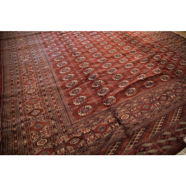Vintage Fine Bokhara Rug - 12'2" X 14'8" For Sale - Image 11 of 15