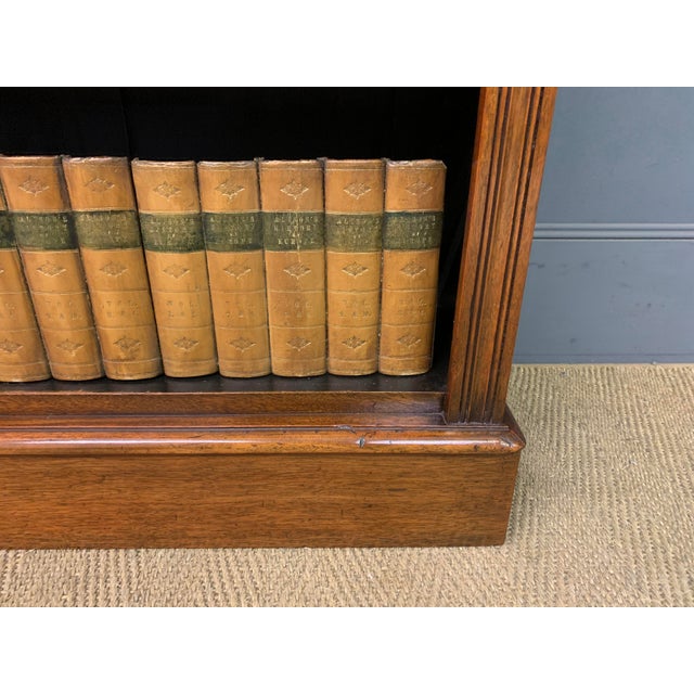 Wood Antique Victorian Walnut Open Bookcase, 1900 For Sale - Image 7 of 13