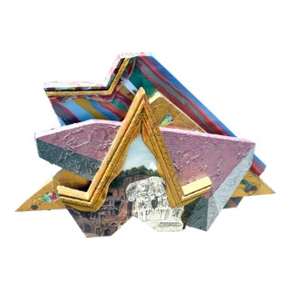 Abstract Post-Modern Roman Ruins Mixed Media Wall Sculpture, "Classic Series" by Jack Reilly 1 For Sale