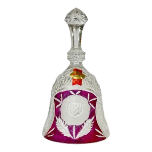 Vintage 20th Century Lead Crystal/ Bleikristall West Germany Red Flower Bell