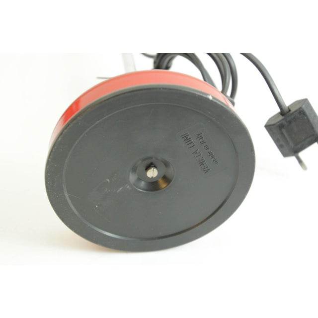 Postmodern Red Table Lamp by Veneta Lumi Italy 1970s For Sale - Image 11 of 12