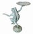 Whimsical Vintage Verdigris Bronze Dancing Frog Garden Sculpture & Bird Bath For Sale In West Palm - Image 6 of 12