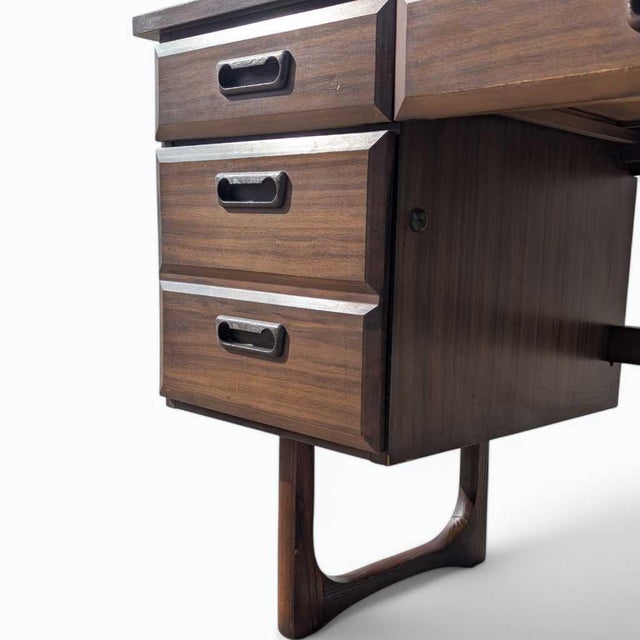 Mid-Century Desk – Laminate Top Desk, Vintage Wooden Desk, Retro Office Desk, Stylish Work Desk For Sale - Image 16 of 18