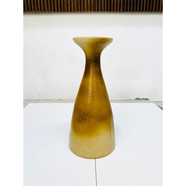Sculptural ceramic floor vase by Carstens Tönnieshof, West Germany, 1970s. Tall, elegantly conical form with a slender...