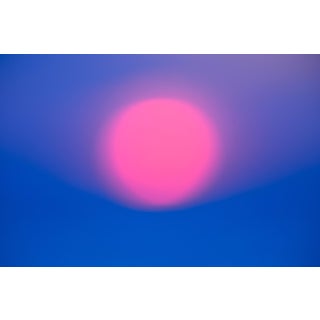 A Farewell to Day 7.1 by Tal Paz-Fridman | Photography of a pink sun against a blue background For Sale