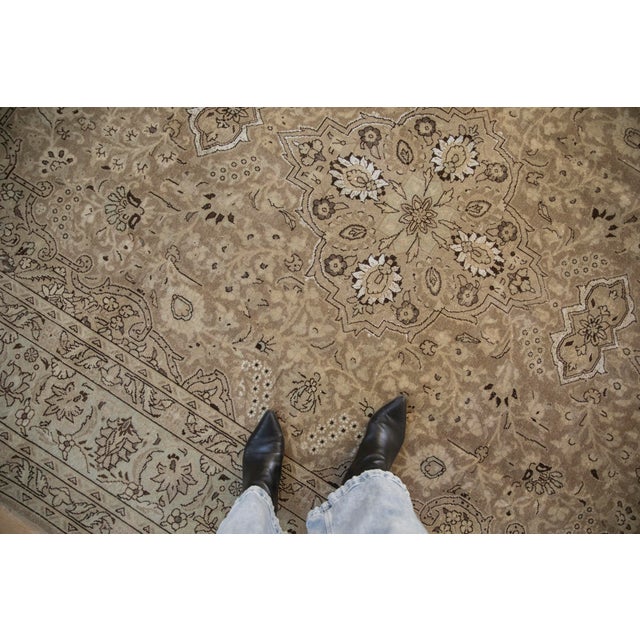 :: Center medallion with double tiered finials featuring artificial silk inlays and highlights in the floral petals atop a...