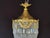 1980 French Louis XVI Gold Bronze Crystal Lantern - 1 Pc For Sale - Image 10 of 15