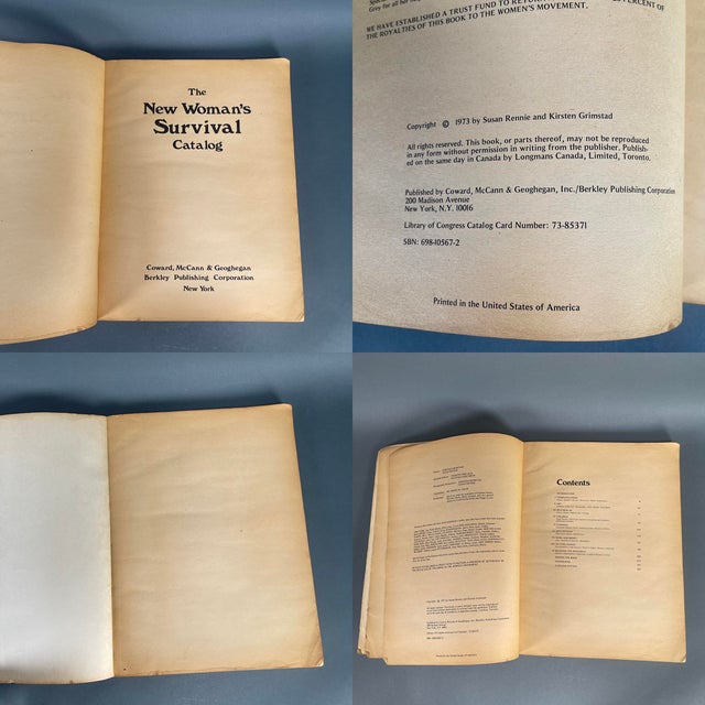 Vintage '73 New Woman's Survival Catalog Rennie & Grimstad Feminism Xxl