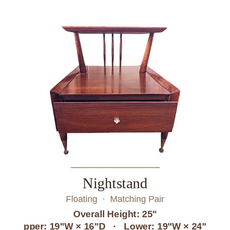 Kent-Coffey "The Auburn" Complete Mid-Century Modern Walnut Bedroom Suite | One-Family Owner Since New For Sale In Baltimore - Image 6 of 16