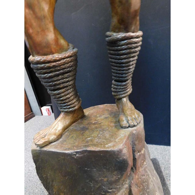 Renzo "Awake" Bronze Sculpture Hand Signed Artwork 58h X 26w X 16d For Sale - Image 17 of 17