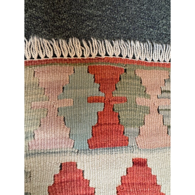 3ft × 10ft 3in Hand Woven Flat-Weave Kilim Runner, Vintage For Sale In San Francisco - Image 6 of 12