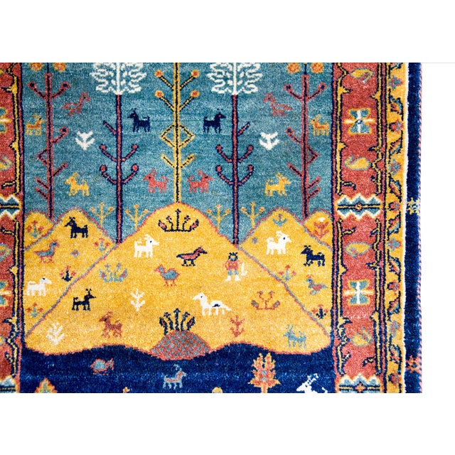 Mid-20th Century Persian Bidjar Pictorial Rug For Sale - Image 9 of 14