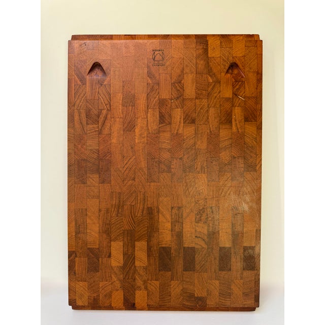 Mid 20th Century Danish Modern Digsmed End-Grain Teak Board, Denmark For Sale - Image 6 of 9