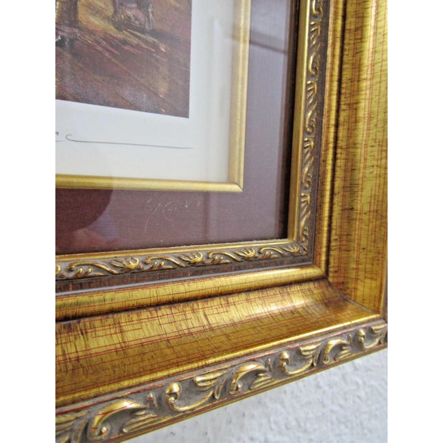 1990s Trisha Romance Christmas at the Cottage Matted and Framed Numbered Print For Sale - Image 14 of 17