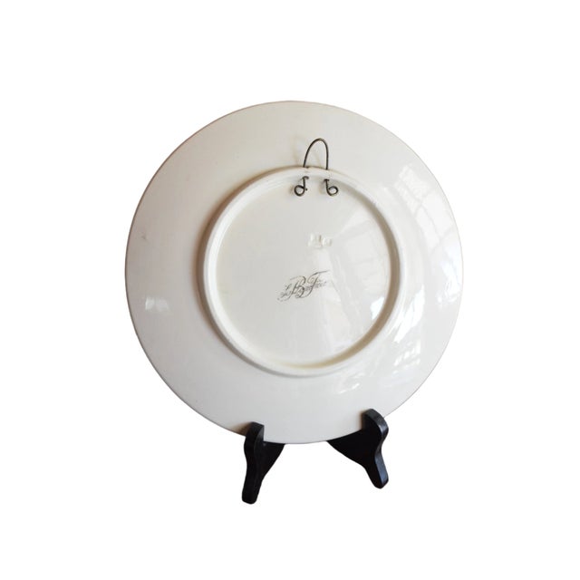 Ceramic Boch Frères "Le Dimanche Mondain" Decorative Plate For Sale - Image 7 of 9