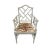 Hollywood Regency Vintage Chippendale Faux Bamboo Arm Chairs - a Pair For Sale - Image 3 of 8