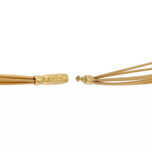 Marco Bicego Cairo Necklace 2ct Diamonds 18k Gold 7 Cable Strand Chocker For Sale - Image 4 of 5