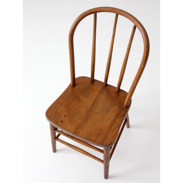Mid 20th Century Vintage Windsor Bow Back Dining Chair For Sale - Image 5 of 13