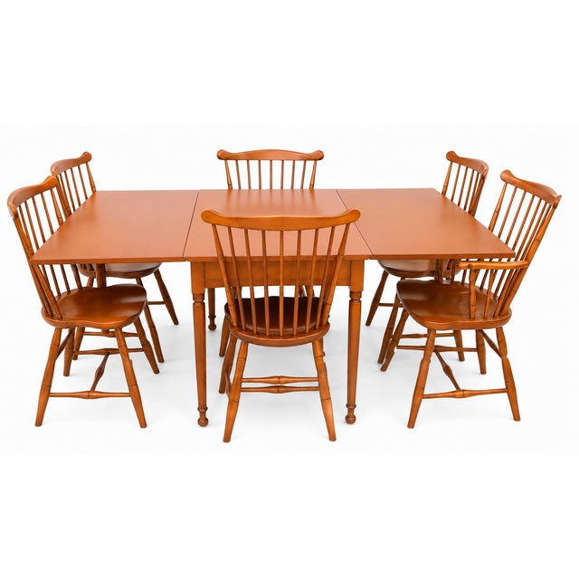 1970s Authentic Stickley Sold Wood Drop Leaf Dining Table For Sale - Image 12 of 12