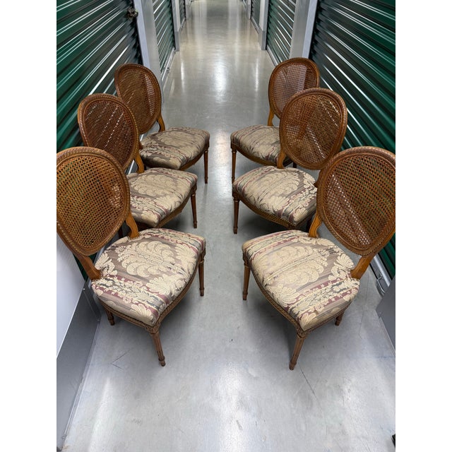 1960’s Set of 6 Louis XVI Style Fauteuils - Side Chairs by Simon Loscertales - Bona, Spain For Sale - Image 10 of 10