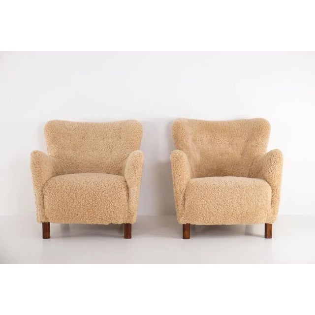 Set of 1669 Easy Chairs by Fritz Hansen, 1940s For Sale - Image 3 of 10