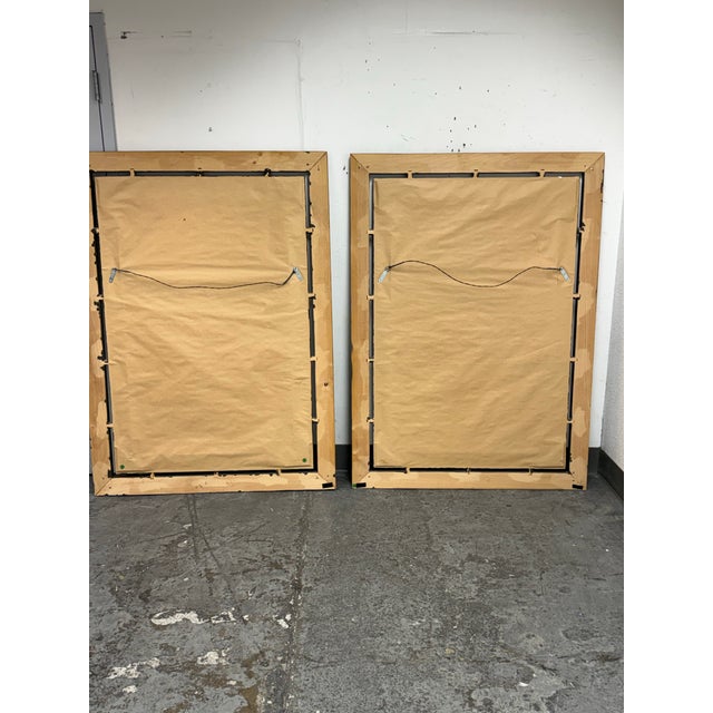 Contemporary Male + Female Blurred Figural Prints, Framed, Pair For Sale - Image 12 of 12