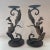 Vintage Hand Wrought Metal Candlestick Holders Set of 2 For Sale - Image 13 of 13