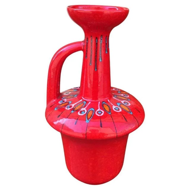 Large Modernist Ceramic Jug from Bertoncello, Italy, 1980s For Sale - Image 10 of 10