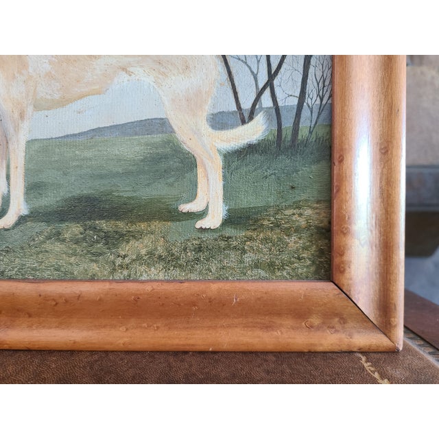 Antique 19th Century Oil Painting Portrait of a Saluki Dog For Sale - Image 15 of 17