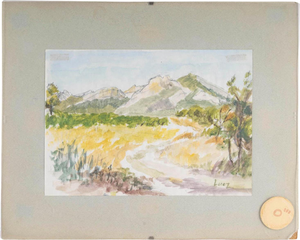 Evelyne Luez, Landscape, Watercolour on Paper, Framed