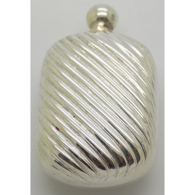 1980s Vintage Italian Handmade Genuine Silver Florentine Perfume Bottle Miniature For Sale - Image 5 of 12