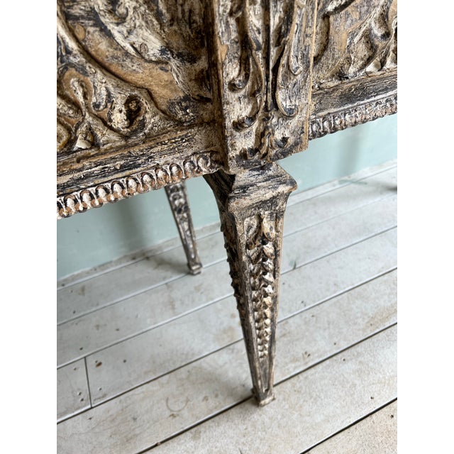 Italian Carved Six Leg Console Table Direct From Tuscany For Sale - Image 12 of 12
