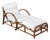 Restored Two-Strand "Half Moon" Rattan Cup Seat Chaise Lounge For Sale