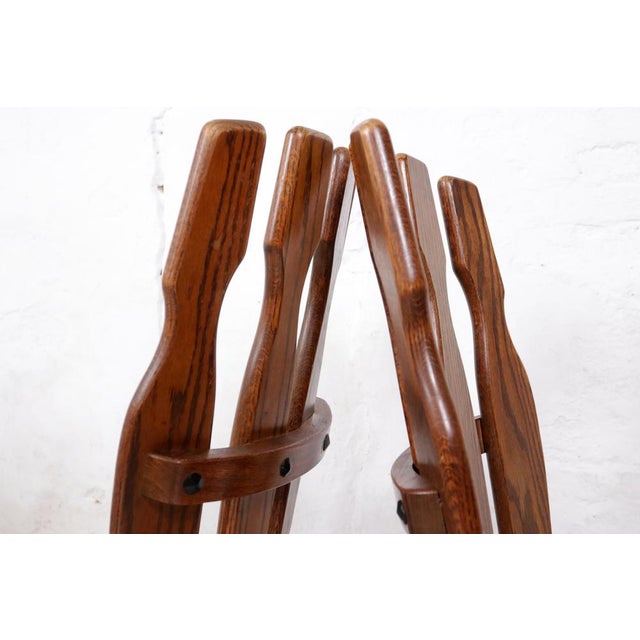 Brutalist Mid-Century Brutalist Oak Dining Room Chairs, 1960s, Set of 4 For Sale - Image 3 of 18