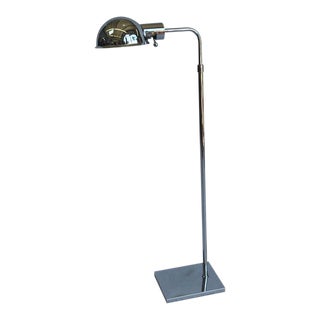 Vintage Chrome Adjustable Floor Lamp For Sale