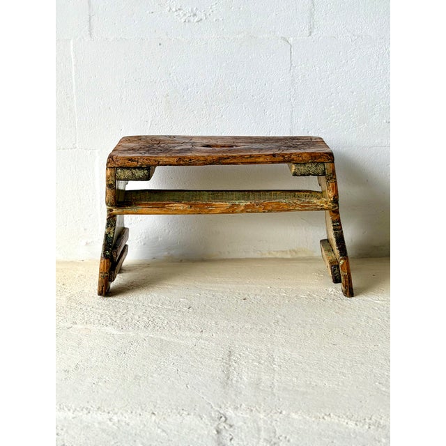Antique Rustic Wooden Bench, 1890s For Sale - Image 9 of 16