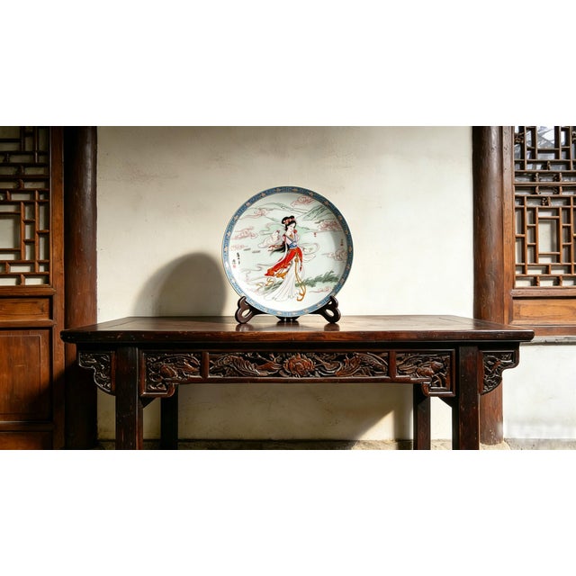 Ceramic Chinese Ceramic Plate,Famille Rose Porcelain Plate Hand Painted Beauty Figure Pattern For Sale - Image 7 of 11