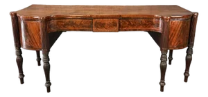 Monumental 18th Century Flamed Mahogany Sheraton Style Sideboard