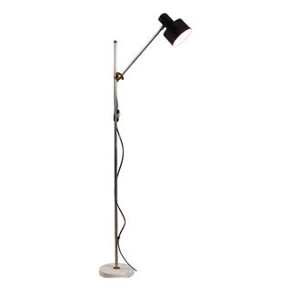 Vintage Floor Lamp in Aluminium and Marble, 1960s For Sale