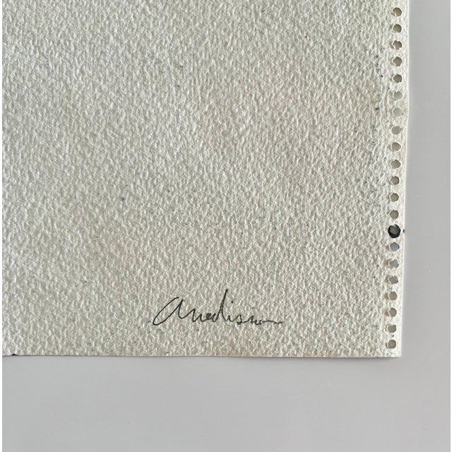 Edward Avedisian, Mod Abstract Expressionist Modernist Edward Avedisian Color Field Art Gouache, c. 1979 For Sale - Image 4 of 5