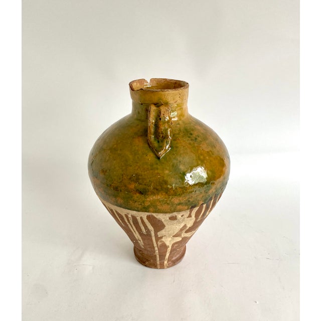 Early 20th Century Turkish Glazed Terracotta Oil Pot Urn For Sale - Image 5 of 9