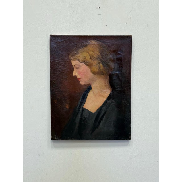 Vintage Early 20Th Century Portrait of a Lady For Sale - Image 9 of 9