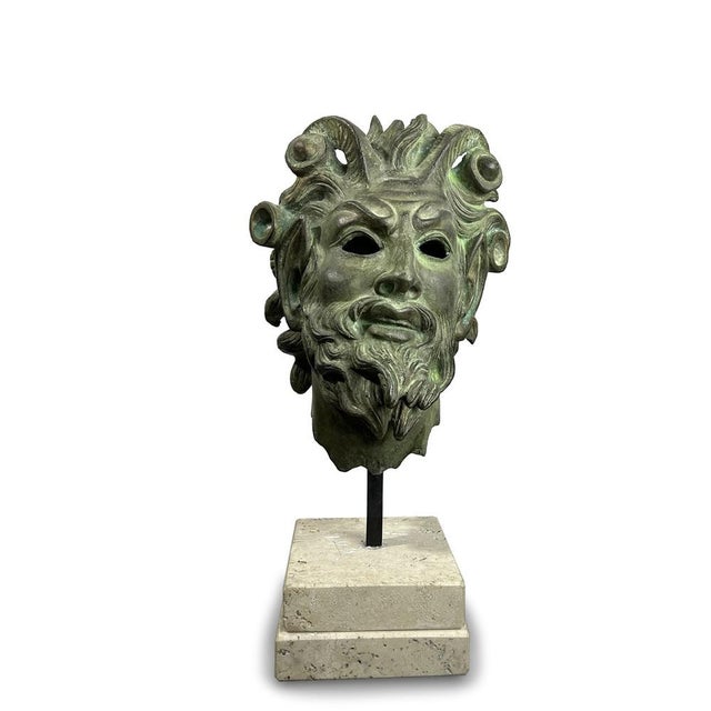 Faun Head, 21st Century, Bronze For Sale - Image 4 of 4