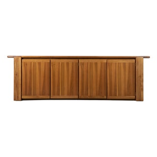 Sculptural Walnut Sideboard from Mobil Girgi, Italy, 1970s For Sale