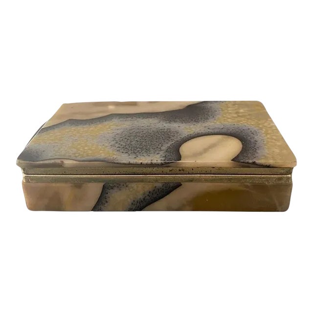 1960s Mid Century Modern Alabaster Box For Sale
